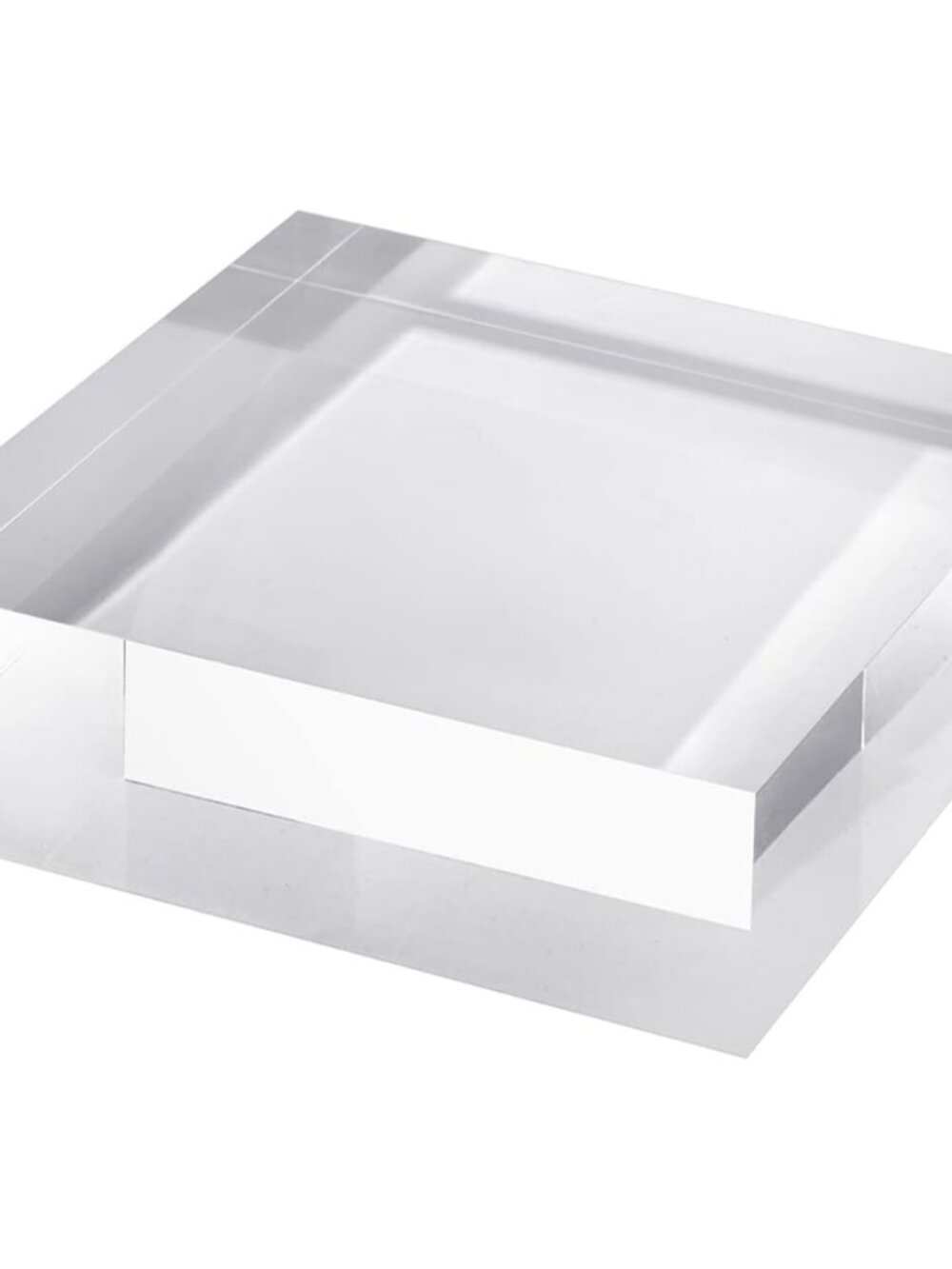 2in Solid Acrylic Cube Display Block, Clear, 2"x5"x5"